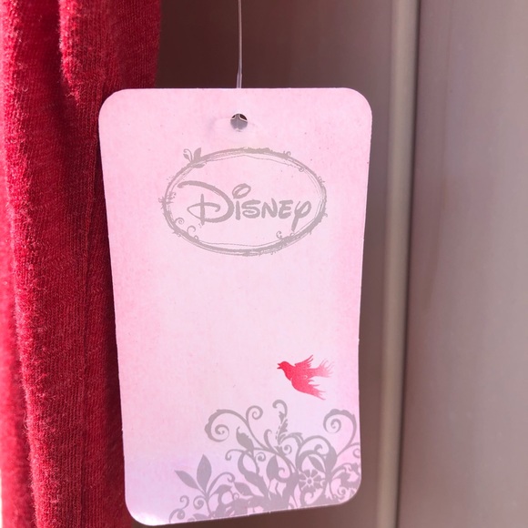 NWT Mickey Mouse WALT DISNEY T-Shirt Womens M Classic Fitted Burgundy Red Top - Picture 3 of 6